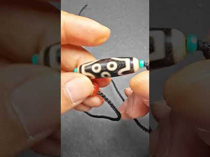 Antique 7 Eyes Dzi Bead Necklace | 38*11mm