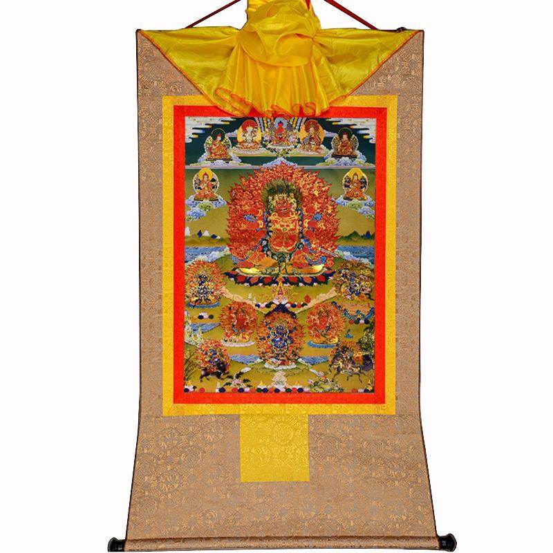 Hayagriva- Wisdom King - Tibetan thangka painting, view 7