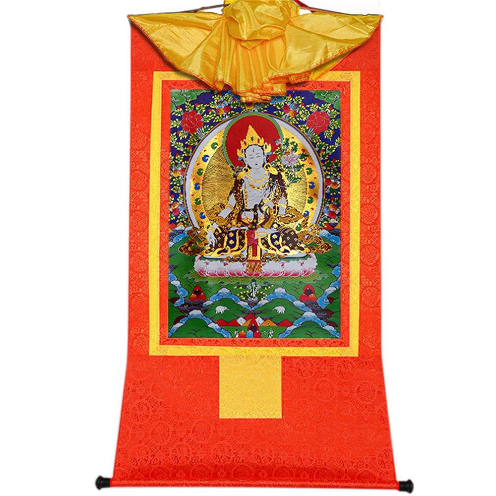 White Tara - Tibetan thangka painting, view 16