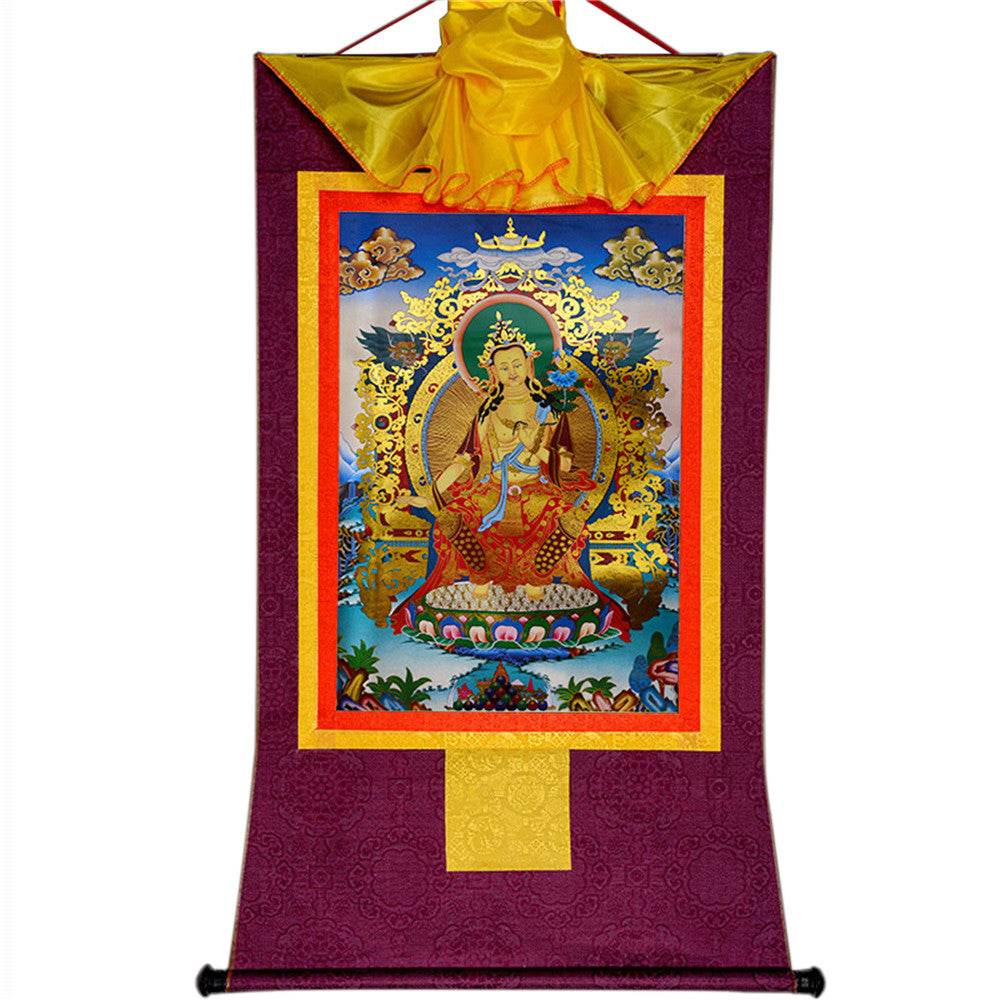 Maitreya Ajita - A Future Buddha of This World - Tibetan thangka painting, view 11