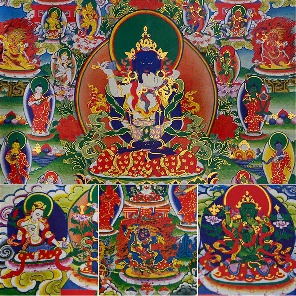 Bardo Thodol-42 Silent Deities - Tibetan thangka painting, view 13