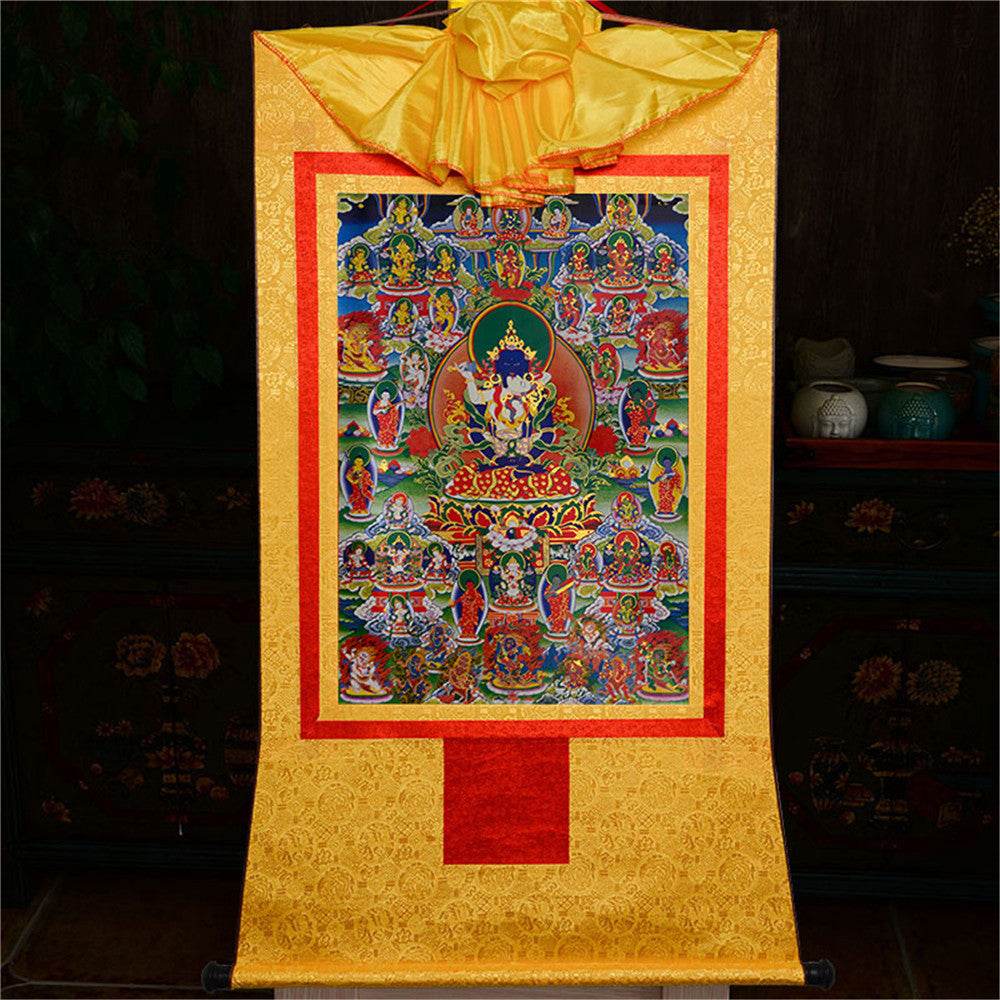 Bardo Thodol-42 Silent Deities - Tibetan thangka painting, view 15