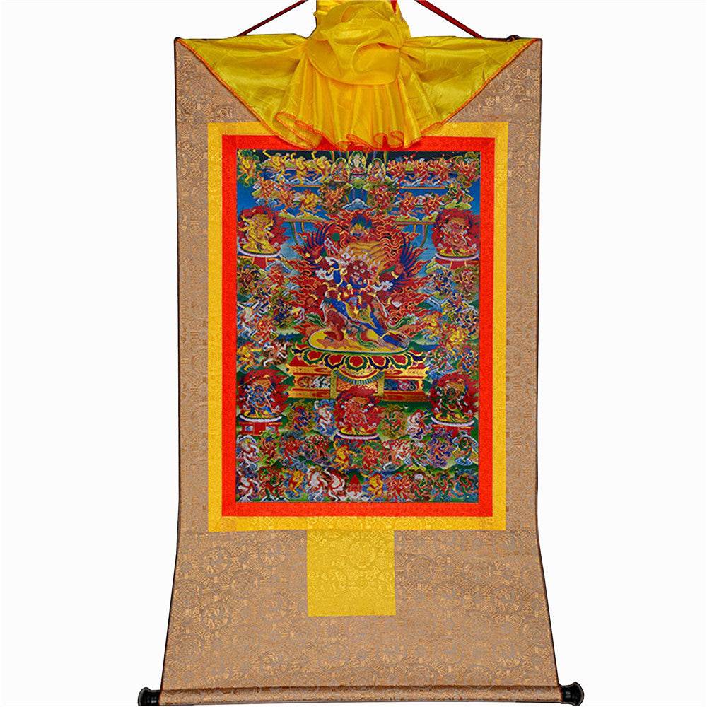 Bardo Thodol-58 Wrathful Deities - Tibetan thangka painting, view 7
