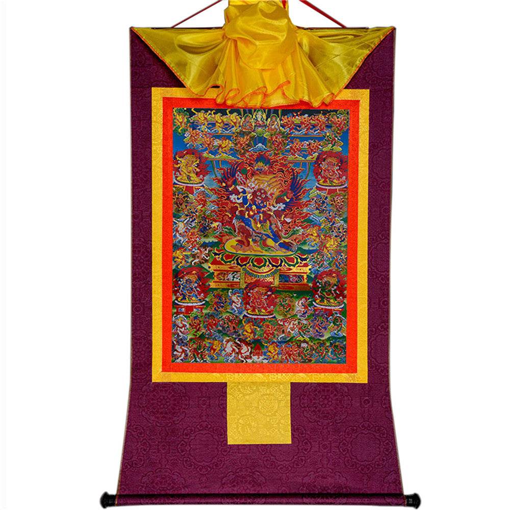 Bardo Thodol-58 Wrathful Deities - Tibetan thangka painting, view 11