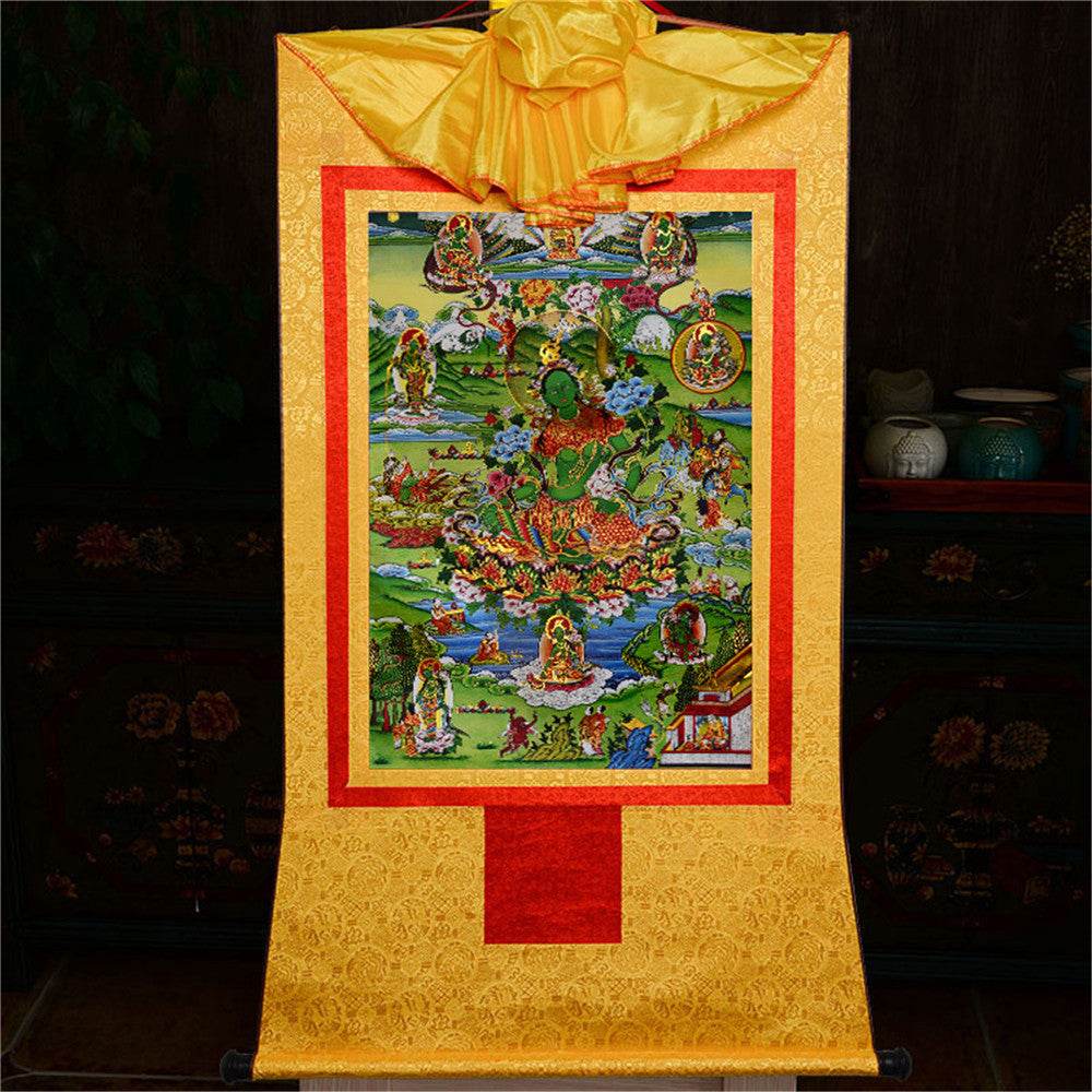 Eight Forms of Green Tara - Tibetan thangka painting, view 15