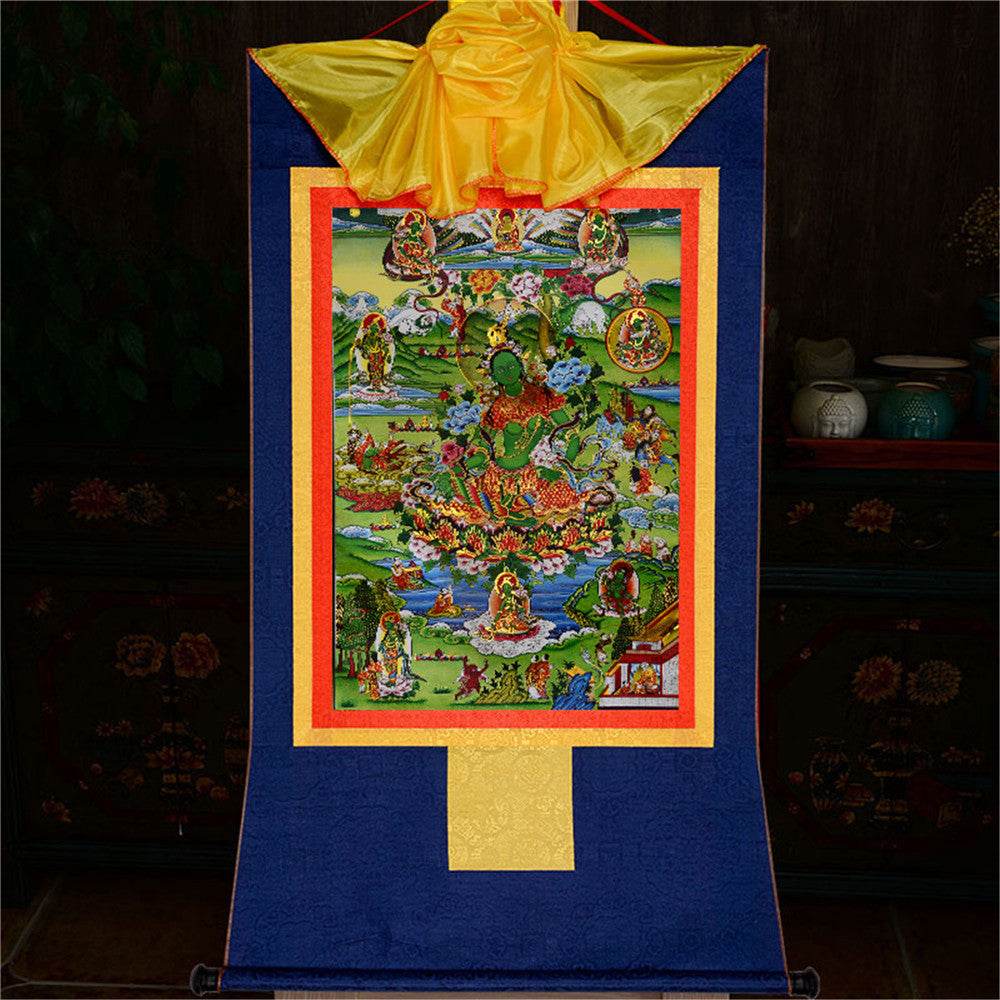 Eight Forms of Green Tara - Tibetan thangka painting, view 11