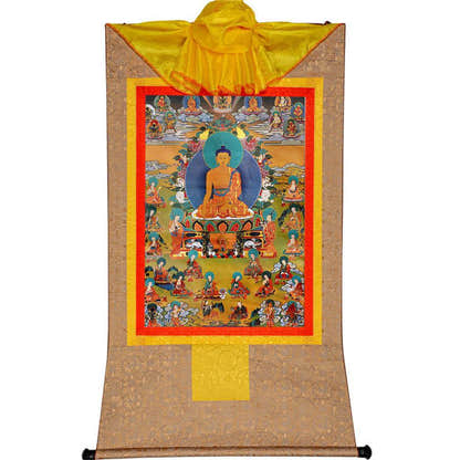 Eighteen Arhats,18 Luohan - Tibetan thangka painting, view 9