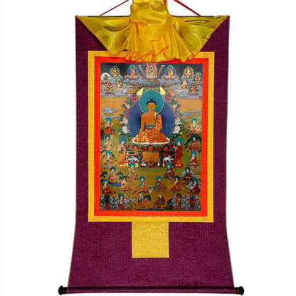 Eighteen Arhats,18 Luohan - Tibetan thangka painting, view 13