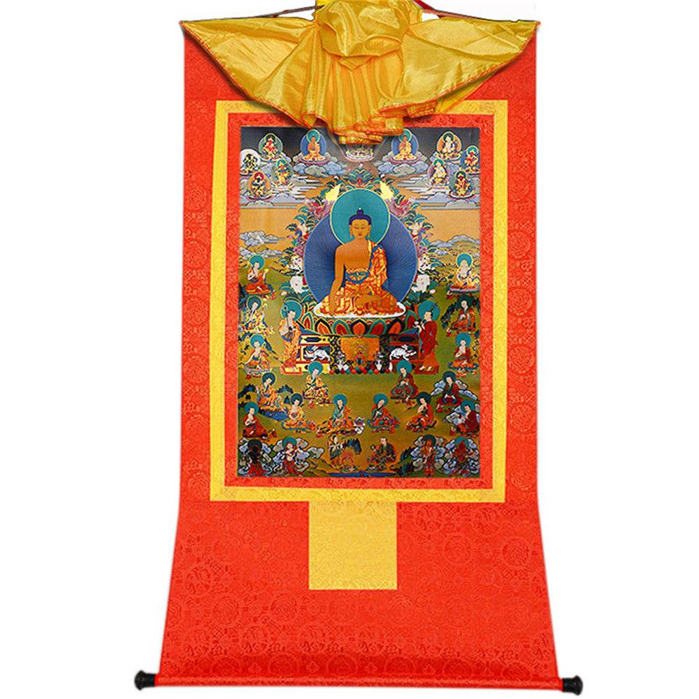 Eighteen Arhats,18 Luohan - Tibetan thangka painting, view 17