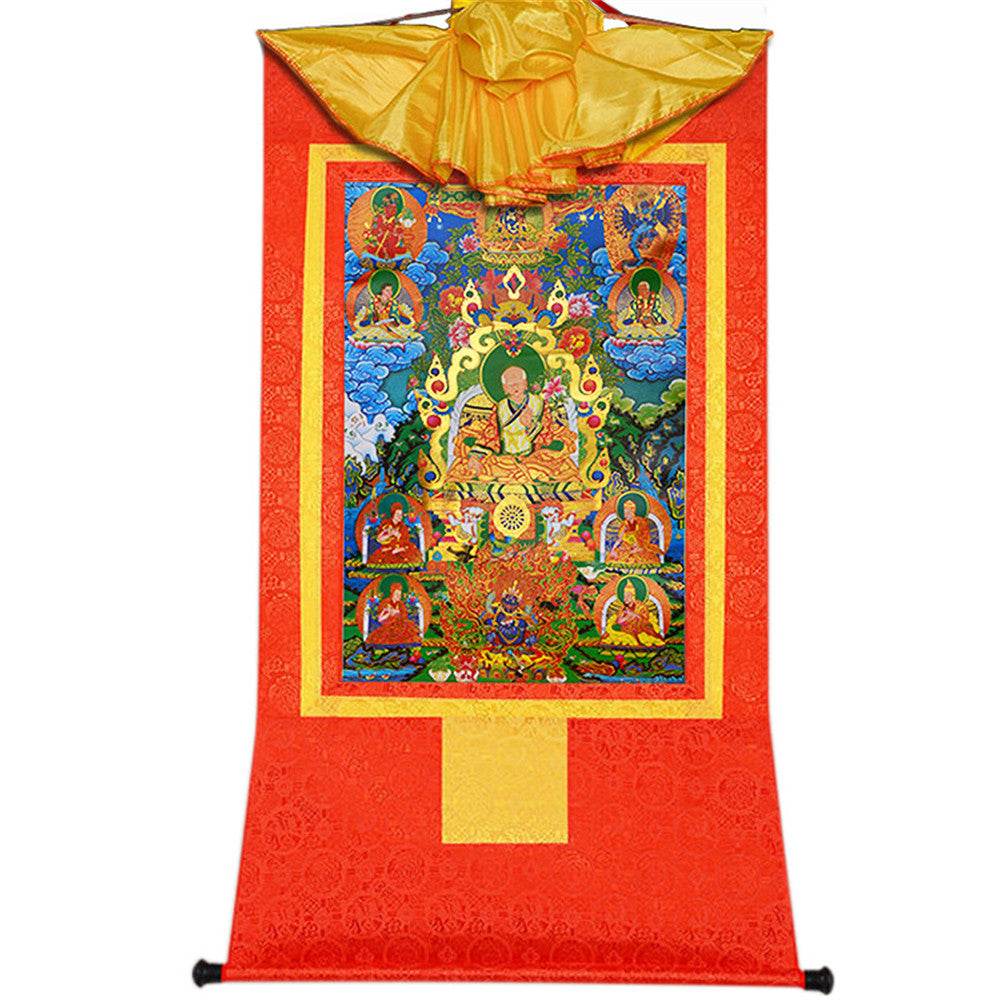 Masters of the Sakya school ,Great Sakyapa - Tibetan thangka painting, view 16