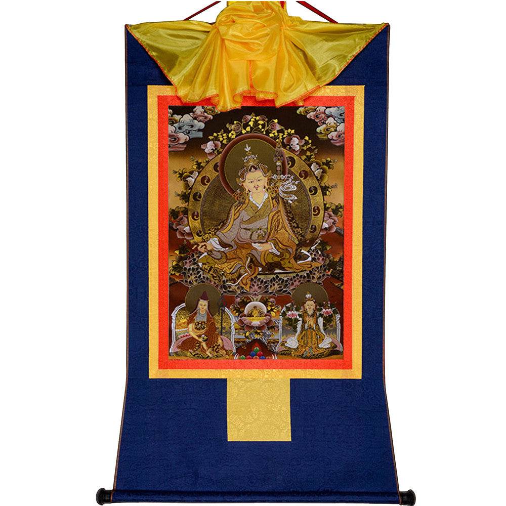 Padmasambhava,Guru Rinpoche-Black Type - Tibetan thangka painting, view 10