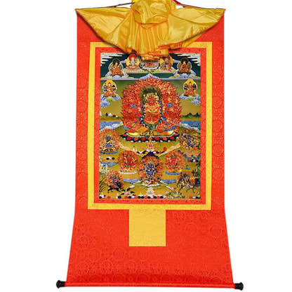 Hayagriva- Wisdom King - Tibetan thangka painting, view 16