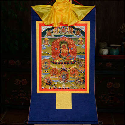 Hayagriva- Wisdom King - Tibetan thangka painting, view 10