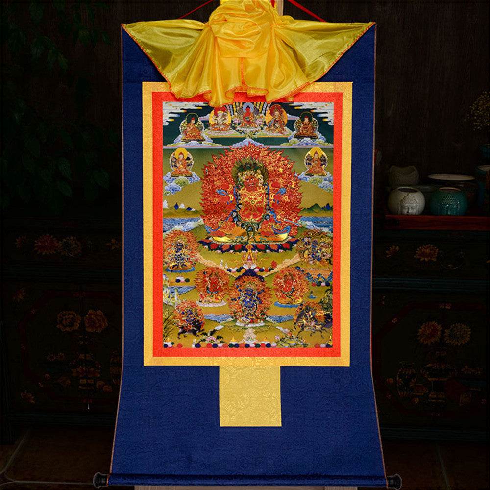 Hayagriva- Wisdom King - Tibetan thangka painting, view 10