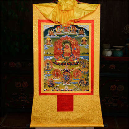 Hayagriva- Wisdom King - Tibetan thangka painting, view 15