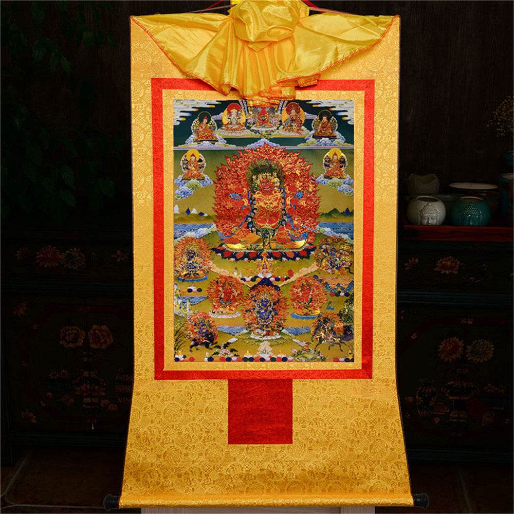 Hayagriva- Wisdom King - Tibetan thangka painting, view 15