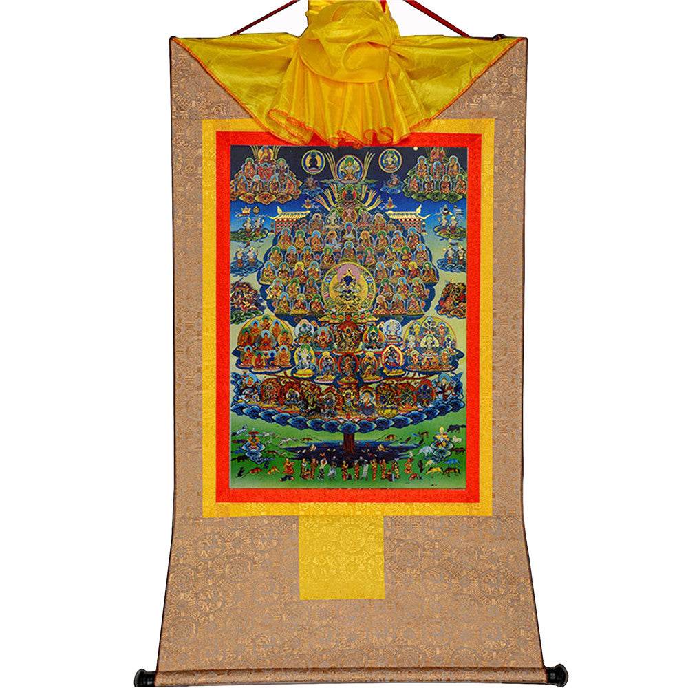 Karma Kagyu Refuge Tree - Tibetan thangka painting, view 7