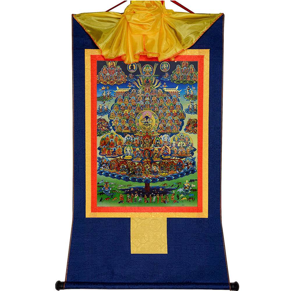Karma Kagyu Refuge Tree - Tibetan thangka painting, view 9