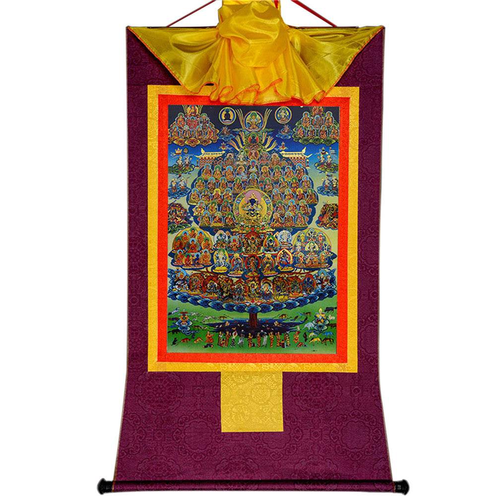 Karma Kagyu Refuge Tree - Tibetan thangka painting, view 11