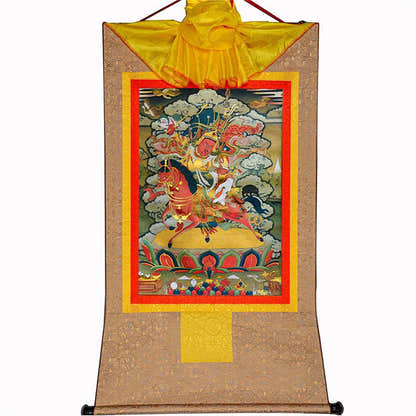 King Gesar གེ་སར - Tibetan thangka painting, view 8