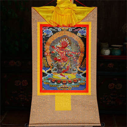 Kurukulla-Mother Buddha Kuru - Tibetan thangka painting, view 9