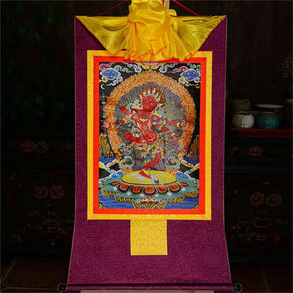 Kurukulla-Mother Buddha Kuru - Tibetan thangka painting, view 13