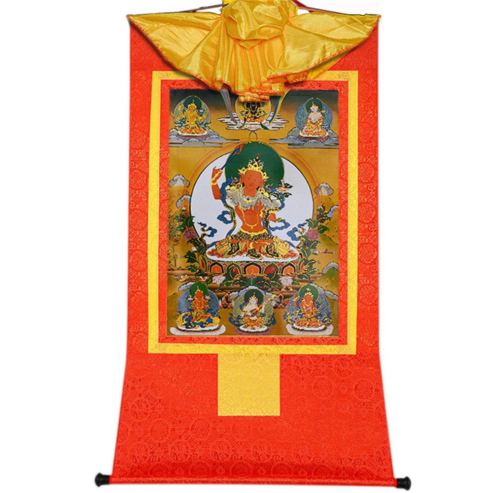 Manjusri -Buddha of Wisdom - Tibetan thangka painting, view 17