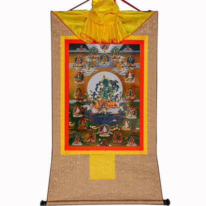 The 21 Taras - Tibetan thangka painting, view 8