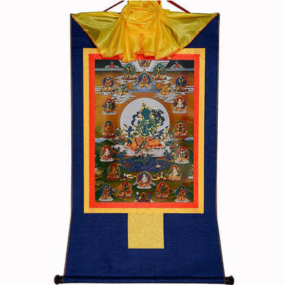 The 21 Taras - Tibetan thangka painting, view 10