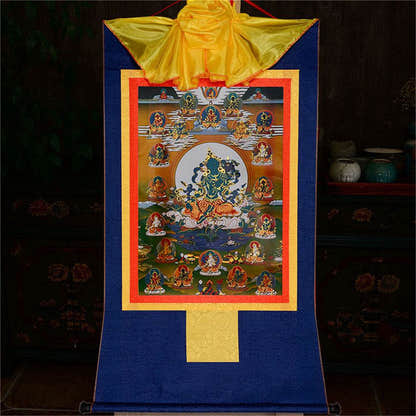 The 21 Taras - Tibetan thangka painting, view 11