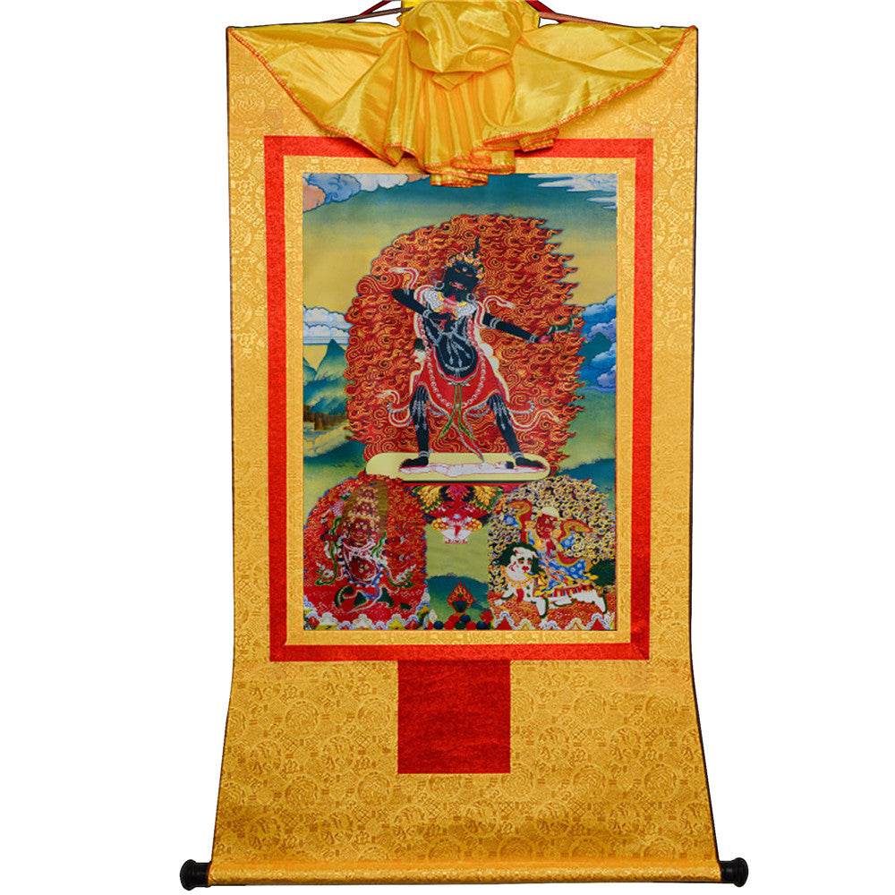 Ekajati,Rahula,Vajrasadhu - Tibetan thangka painting, view 13