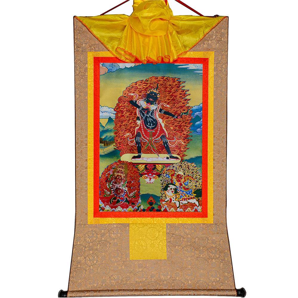 Ekajati,Rahula,Vajrasadhu - Tibetan thangka painting, view 7