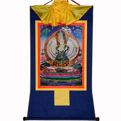 Usnisa Sitatapatra-Great White Parasol - Tibetan thangka painting, view 11