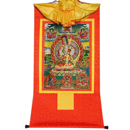 Usnisa Sitatapatra-White Parasol - Tibetan thangka painting, view 16