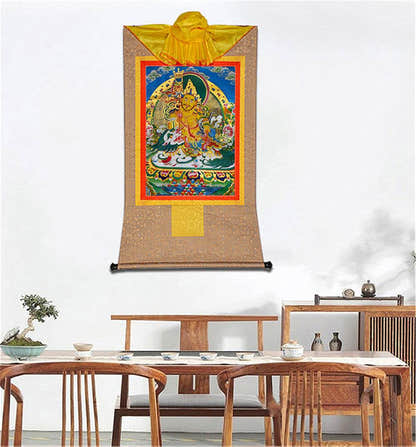 Vaisravana-Buddha of Wealth - Tibetan thangka painting, view 7