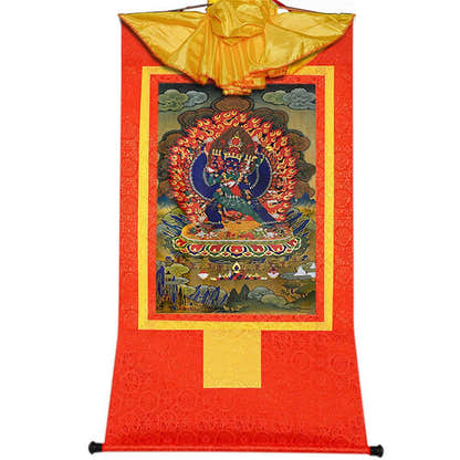 གཤིན་རྗེ་གཤེད་ Yamantaka- Conqueror of the Lord of Death - Tibetan thangka painting, view 15