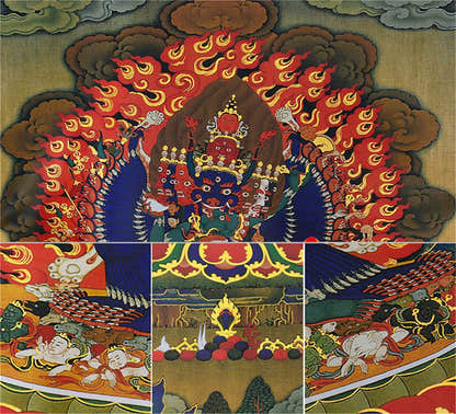 གཤིན་རྗེ་གཤེད་ Yamantaka- Conqueror of the Lord of Death - Tibetan thangka painting, view 16