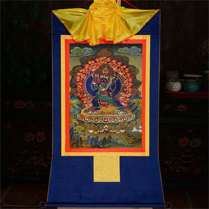གཤིན་རྗེ་གཤེད་ Yamantaka- Conqueror of the Lord of Death - Tibetan thangka painting, view 10