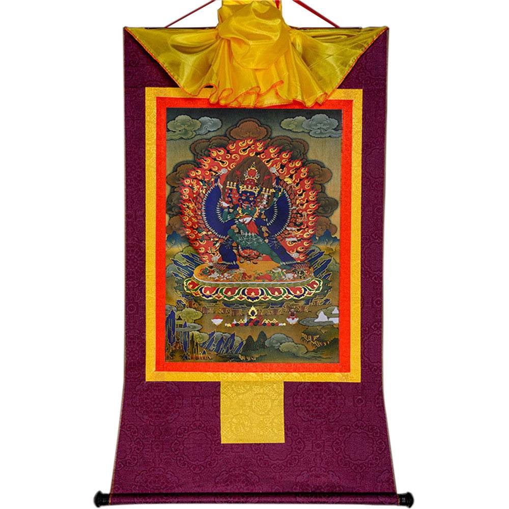 གཤིན་རྗེ་གཤེད་ Yamantaka- Conqueror of the Lord of Death - Tibetan thangka painting, view 11