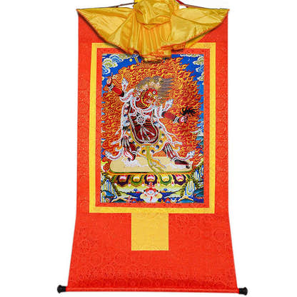 Guru Dragpo-Fierce Emanation of Guru Rinpoche - Tibetan thangka painting, view 16