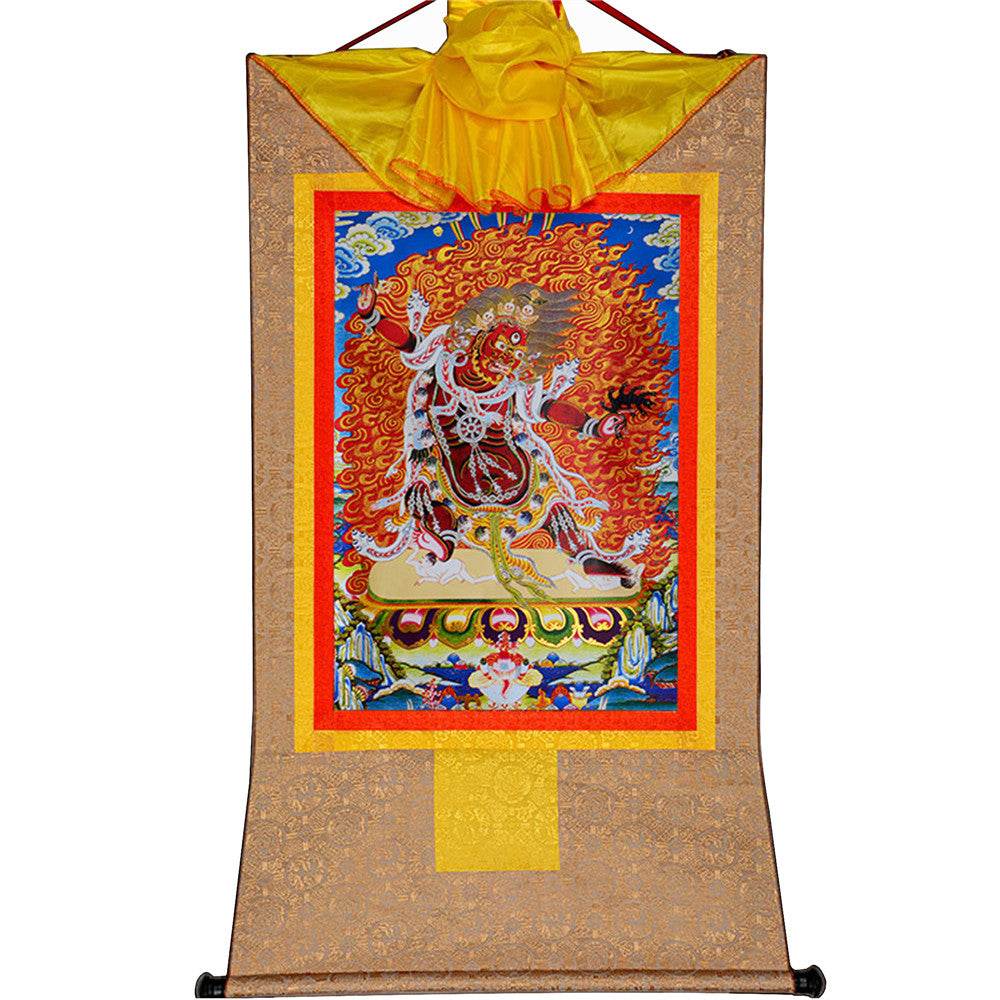 Guru Dragpo-Fierce Emanation of Guru Rinpoche - Tibetan thangka painting, view 7