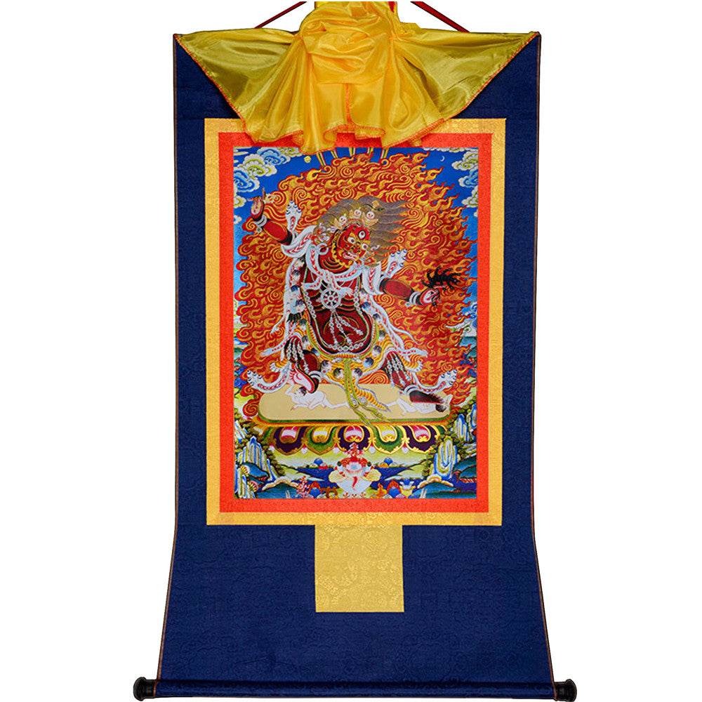 Guru Dragpo-Fierce Emanation of Guru Rinpoche - Tibetan thangka painting, view 9