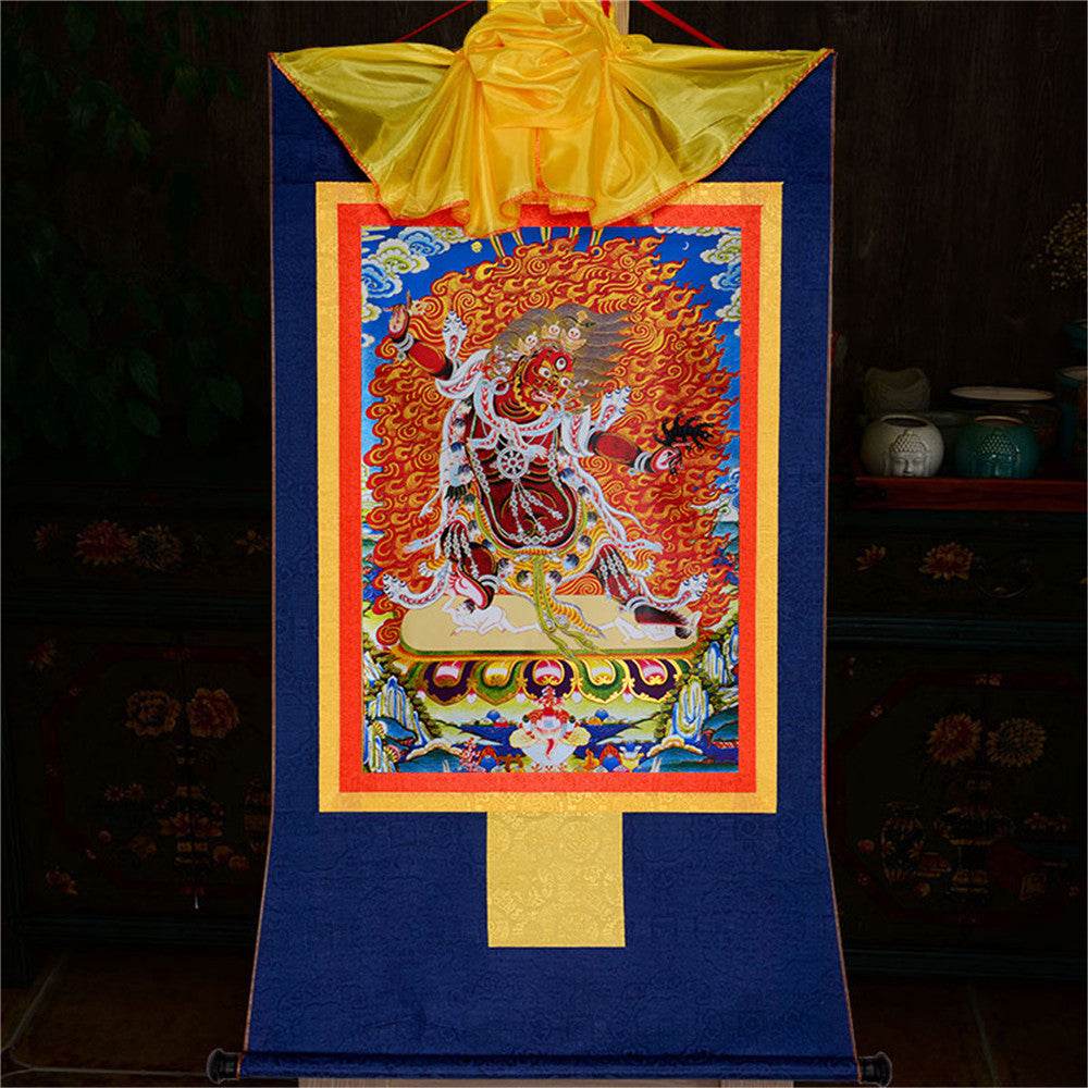 Guru Dragpo-Fierce Emanation of Guru Rinpoche - Tibetan thangka painting, view 10