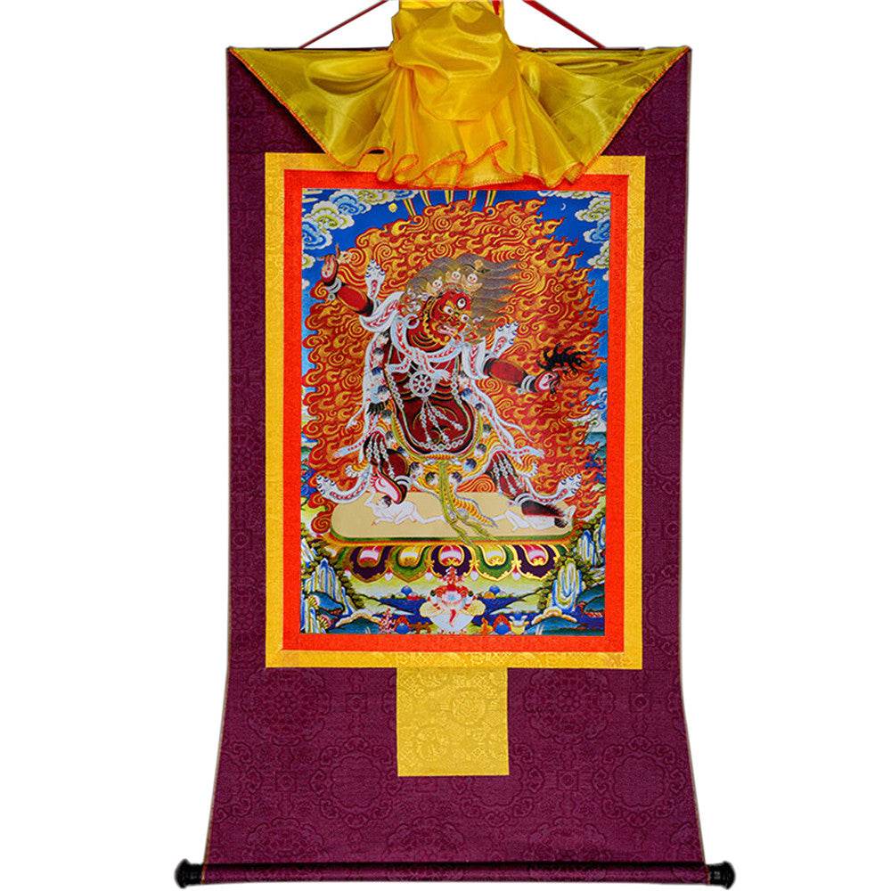 Guru Dragpo-Fierce Emanation of Guru Rinpoche - Tibetan thangka painting, view 11