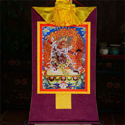 Guru Dragpo-Fierce Emanation of Guru Rinpoche - Tibetan thangka painting, view 12