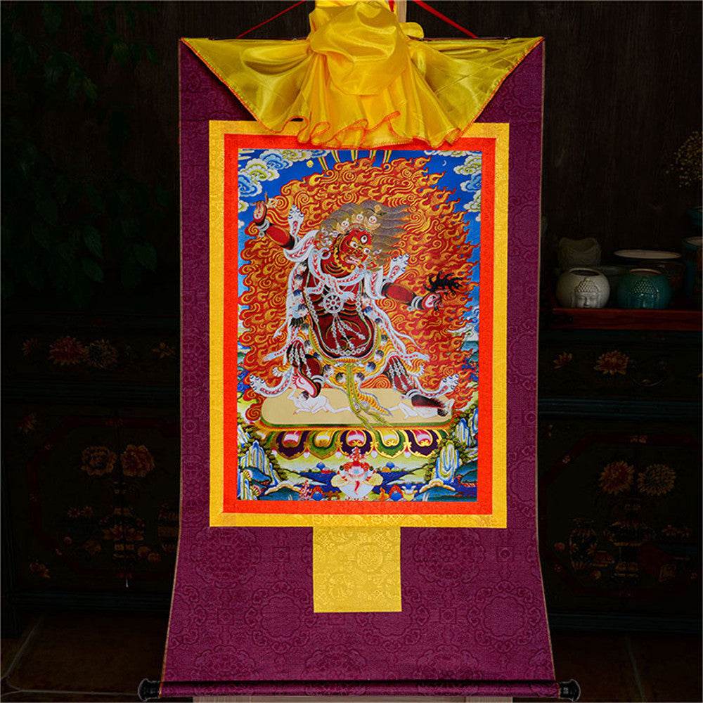 Guru Dragpo-Fierce Emanation of Guru Rinpoche - Tibetan thangka painting, view 12