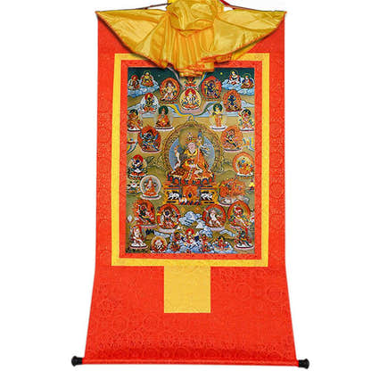 Guru Rinpoche and Deitiesof Nyingma School - Tibetan thangka painting, view 16