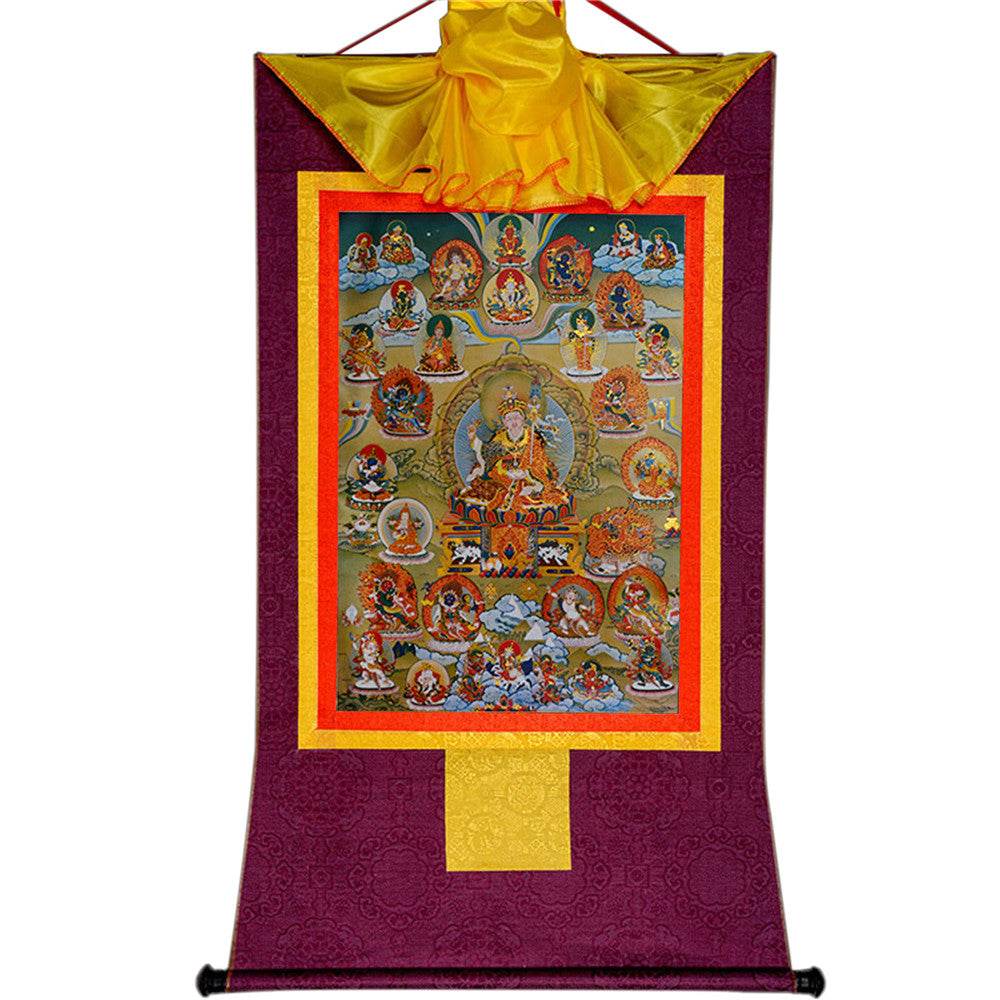 Guru Rinpoche and Deitiesof Nyingma School - Tibetan thangka painting, view 11