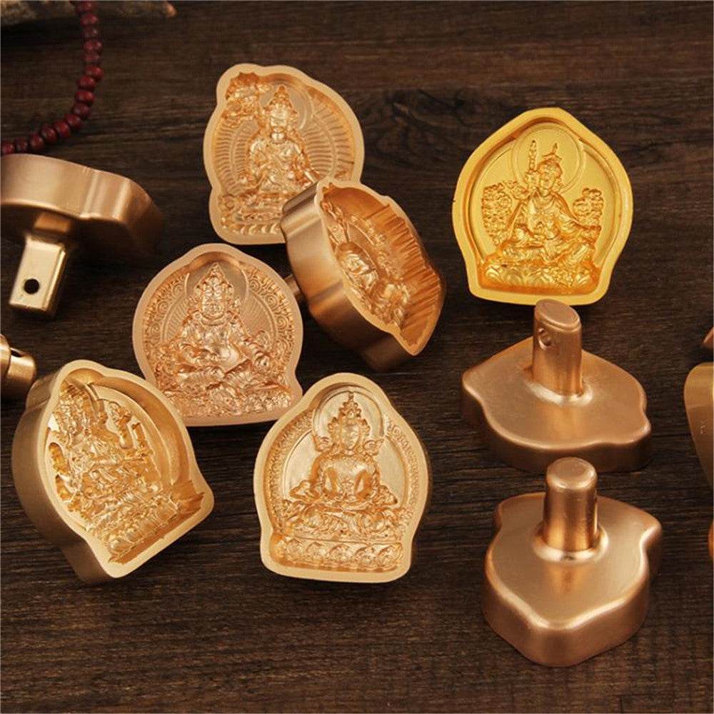 Tibetan Buddha Statue Tsa Tsa Molds - 13 Types - Tibetan tsa tsa mold, detailed view