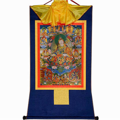 Eight Manifestations of Guru Rinpoche - Tibetan thangka painting, view 9